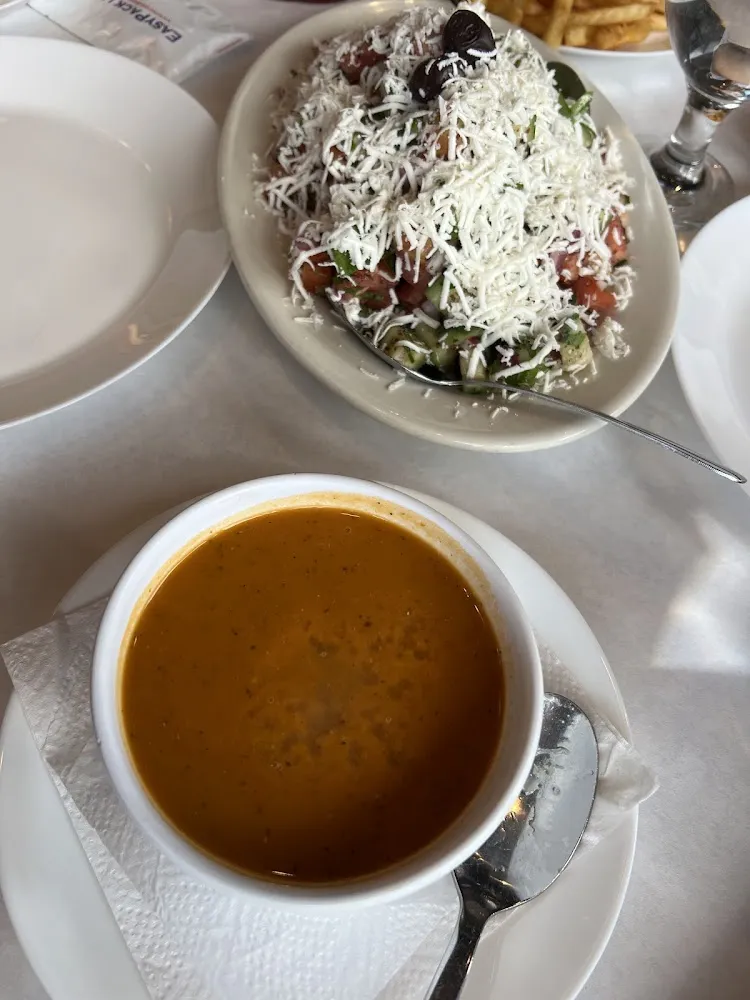 Lentil Soup and Shepherd Salad